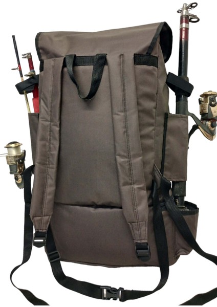 Rowan Termal Alt Bölmeli Yan Olta Sabitlemeli Kahverengi Kamp ve Balıkçı Çantası 64*41*22 cm fırsatları