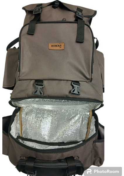 Rowan Termal Alt Bölmeli Yan Olta Sabitlemeli Kahverengi Kamp ve Balıkçı Çantası 64*41*22 cm indirimleri
