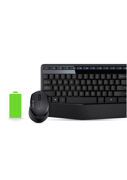 Logitech MK345 Kablosuz Q Siyah mm Klavye Mouse SET[920-006514]