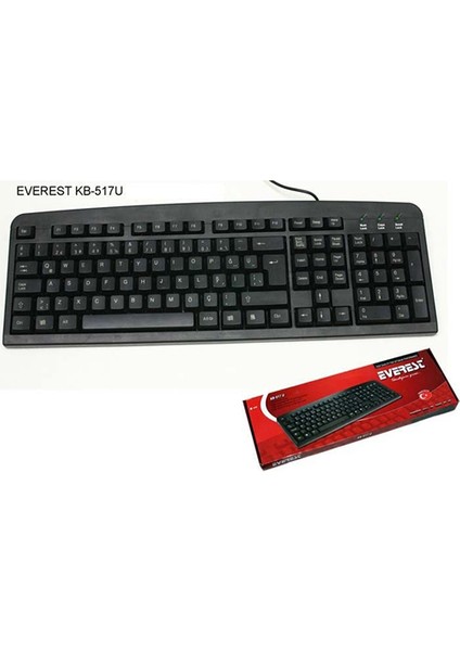 Everest KB-517U F USB Standart Siyah Klavye
