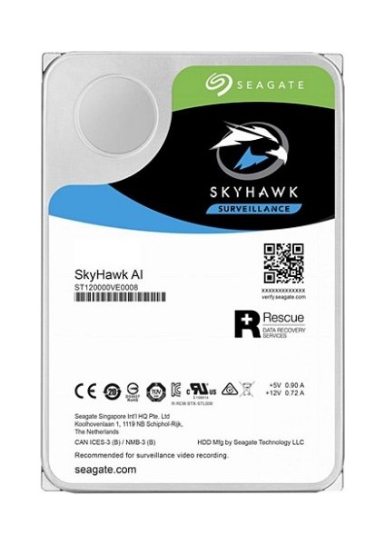 10 Tb Seagate Skyhawk 3,5" 256MB 7200PM (ST10000VE0008) 7/24 Güvenlik Disk