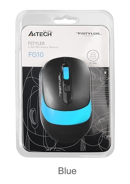 A4-Tech FG10 2000 Dpı Kablosuz Mavi Mouse