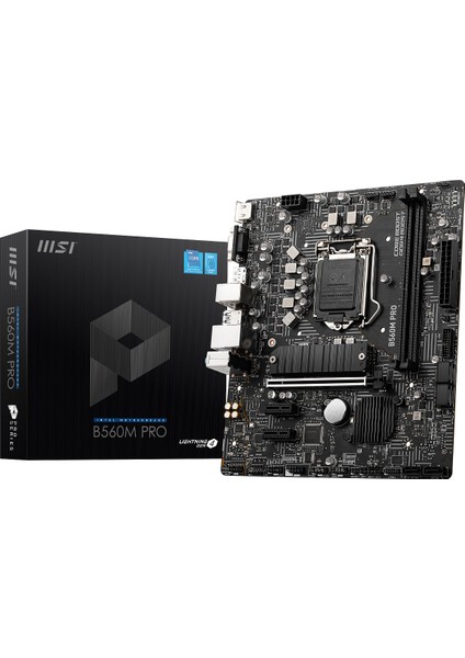 Msı B560M Pro-E LGA1200P11 Ddr4 Ses+Glan VGA HDMI M2 4xusb3.2 Matx