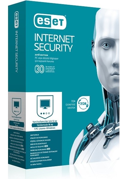 Eset Internet Security Kutu (1 Yıl 10 Kullanıcı)