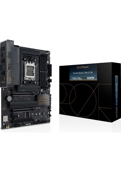 Asus Proart B650-CREATOR Am5 Ddr5 6400(OC) HDMI Dp M.2 Usb3.2 Pcıe5.0 W6E Bt Atx