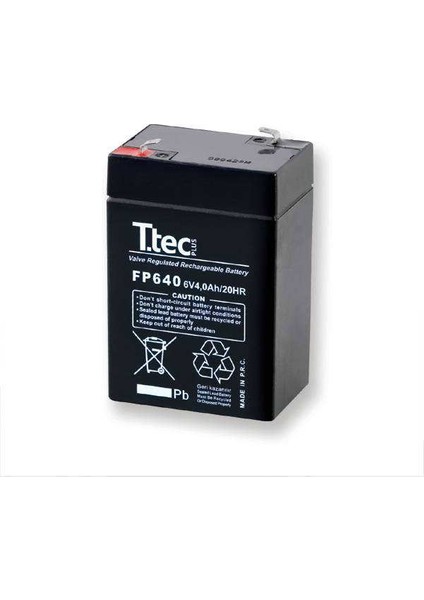 Ttec 6V 4 Ah Bakımsız Kuru Akü