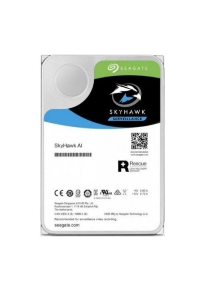 8 Tb Seagate Skyhawk 3.5" 7200RPM 256MB (ST8000VE001) 7/24 Güvenlik Disk