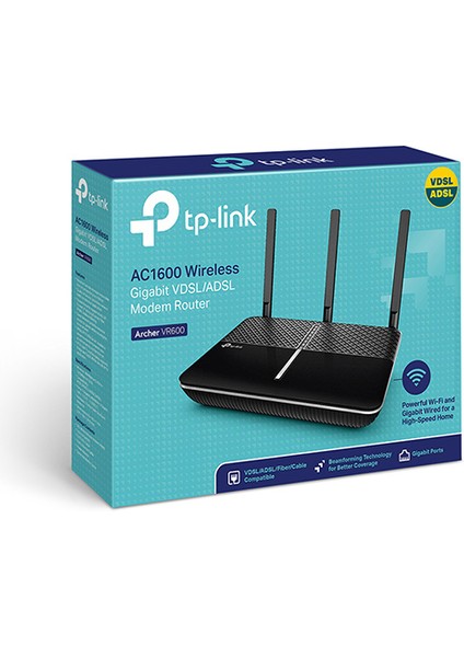 Tp-Link Archer VR600 1600MBPS Kablosuz 4port Gbit Vdsl2/adsl2+ Modem Router