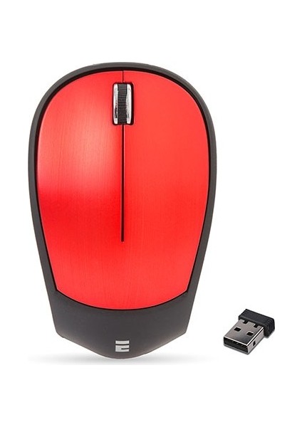 Everest SM-340 USB Kırmızı 3D Optik Süper Sessiz Alkalin Pilli Kablosuz Mouse