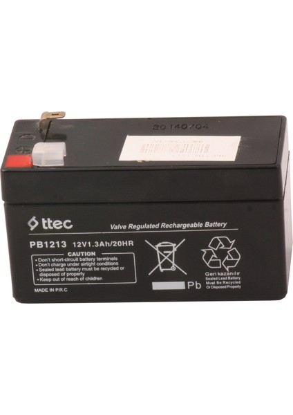 Ttec 12 Volt 1.3 Amper Bakımsız Kuru Akü