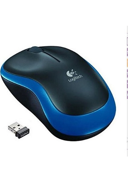 Logitech M185 Mavi Kablosuz Mouse (910-002236)