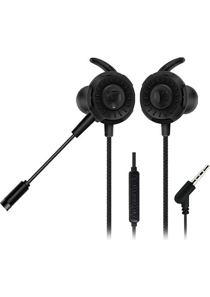 Hytech Hy-Gk1 3,5 Oyuncu Esnek Mikrofonlu Siyah Kulakiçi Kulaklık