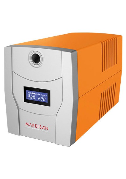 Makelsan Lıon 2200 Va Line Interactive 5-15 Dk. LCD Ekran 2X9AH -