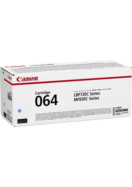 Canon CRG-064 C Cyan Mavi Toner MF832
