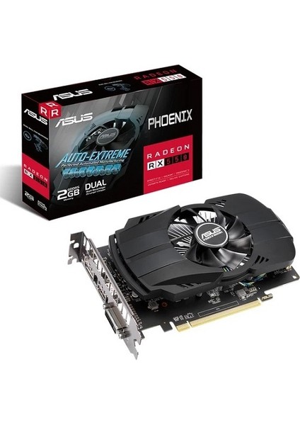 Asus Amd 2gb Rx 550 Phoenıx Gddr5 64 Bit PH-550-2G HDMI Dvı-D Dp