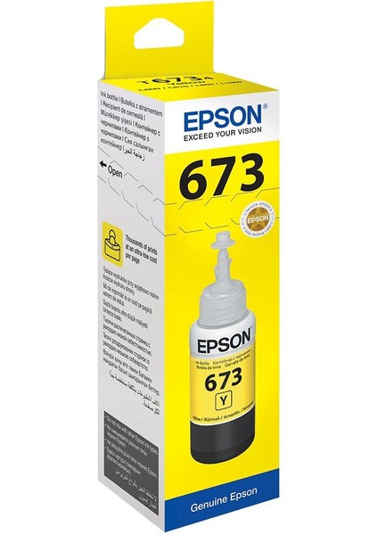 Epson T6734 Yellow Sarı Şişe Mürekkep T67344A