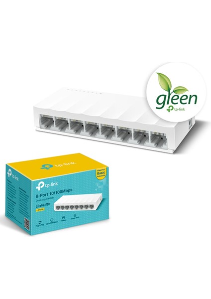 Tp-Lınk Litewave 8 Port LS1008 10/100 Plastik Kasa Switch