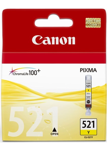 Canon CLI-521Y Yellow Sarı Mürekkep Kartuş MP260-540-550-560-620-630 MX860-870