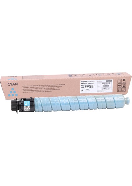 Ricoh Mp C2503CH Cyan Mavi Orjinal Fotokopi Toneri Mp C2003-2004-2011-2504 9.500 Sayfa