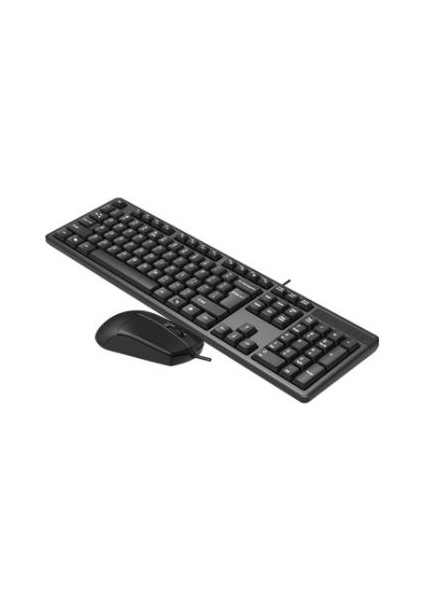 A4 Tech KK-3330 Q Türkçe USB Standart Siyah Klavye+ Mouse