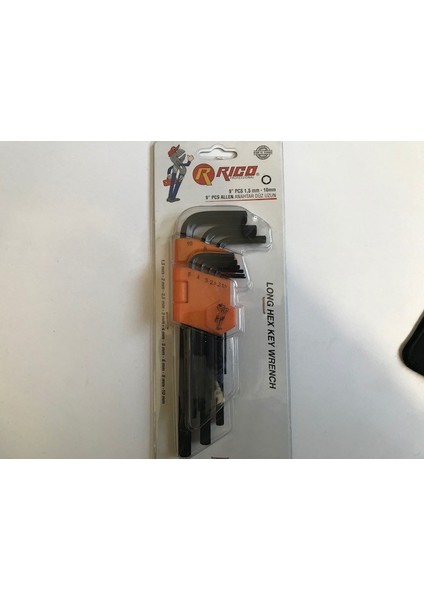 Rico 6 Köşe Alyan Takımı Uzun 9 Prc