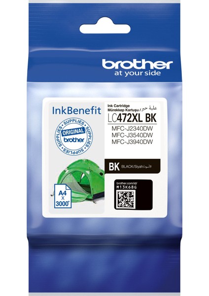 Brother LC472XLBK Black Siyah 3.000 Sayfa Kartuş MFC-J2340-J3540-J3940