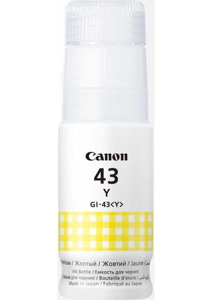 Canon GI-43Y Yellow Sarı Şişe Mürekkep G540-G640