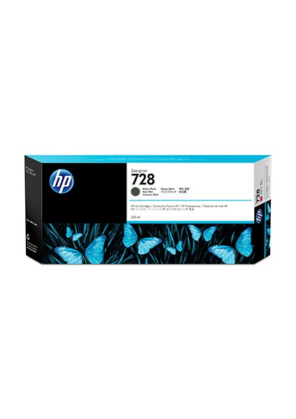 Hp 728 Matte Black Mat Siyah 300ML Plotter Kartuşu F9J68A