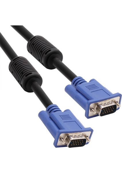 Vcom Mavi Konnektör Siyah 25MT Vga-M-Vga-M Kablo
