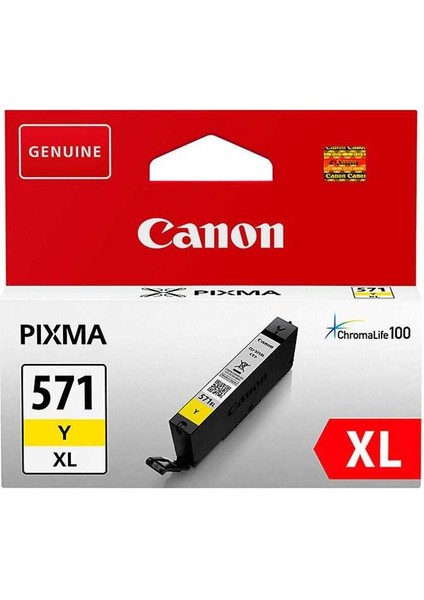 Canon CLI-571XL Y Yellow Sarı Yüksek Kapasiteli Mürekkep Kartuş TS5050-9050