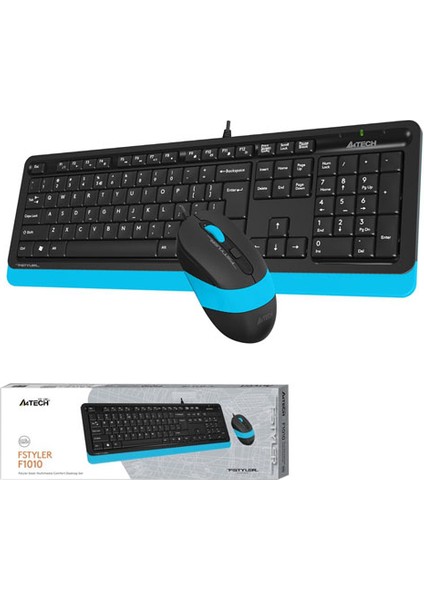 A4 Tech F1010 Q USB Mavi mm Klavye/mouse Set