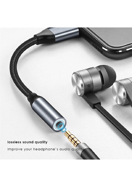 Type-C To Jack 3.5mm Kulaklık Dönüştürücü A+ Kalite Tüm Type-C Telefon ile Uyumlu Aux Kablo Converter