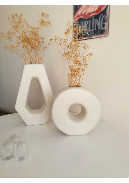 Seramik Vazo Ikili Set