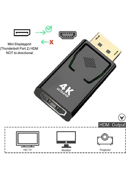 Displayport To HDMI Çevirici Dönüştürücü Adaptör