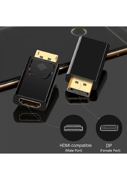 Displayport To HDMI Çevirici Dönüştürücü Adaptör