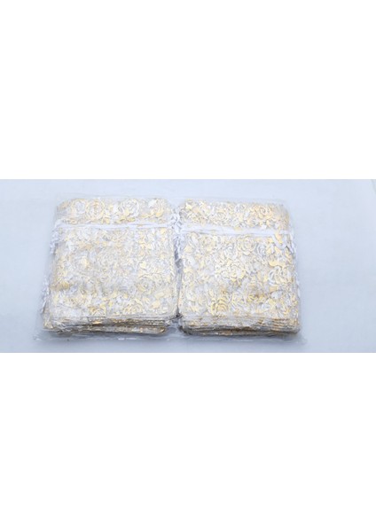 Altın Renk Tül Kına Kesesi 14 x 12 cm (25 Adet) fiyatları