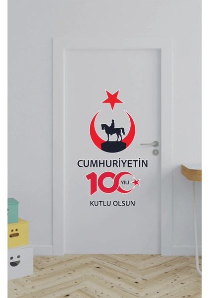 29 Ekim Cumhuriyet Bayramı 100.YIL Kutlu Olsun Okul Işyeri Cam Kapı Duvar Sticker fiyatları