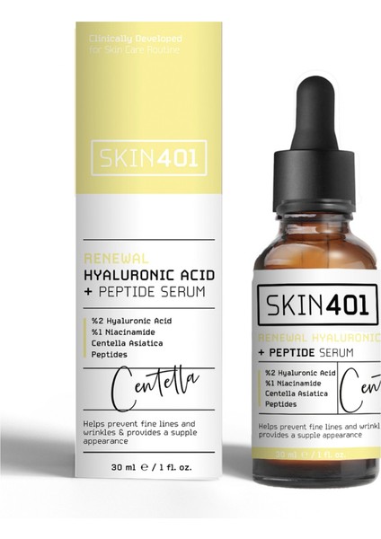 Yenileyici ve Yoğun Nemlendirici %2 Hyaluronik Asit + Peptit Serum 30 ml