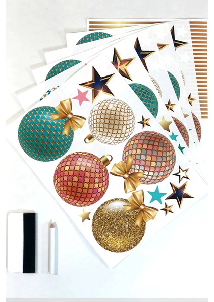 Yeni Yıl Merry Christmas Parti Malzemeleri Cam Duvar Sticker Setleri fiyatları