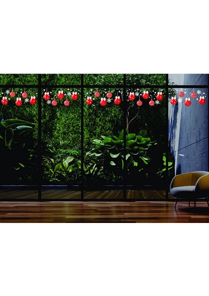 Yeni Yıl Merry Christmas Parti Malzemeleri Cam Duvar Sticker Setleri