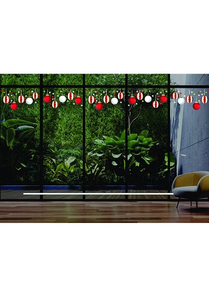 Yeni Yıl Merry Christmas Parti Malzemeleri Cam Duvar Sticker Setleri