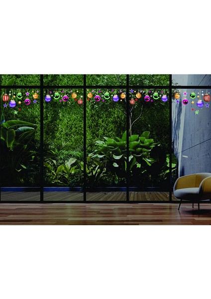 Yeni Yıl Merry Christmas Parti Malzemeleri Cam Duvar Sticker Setleri