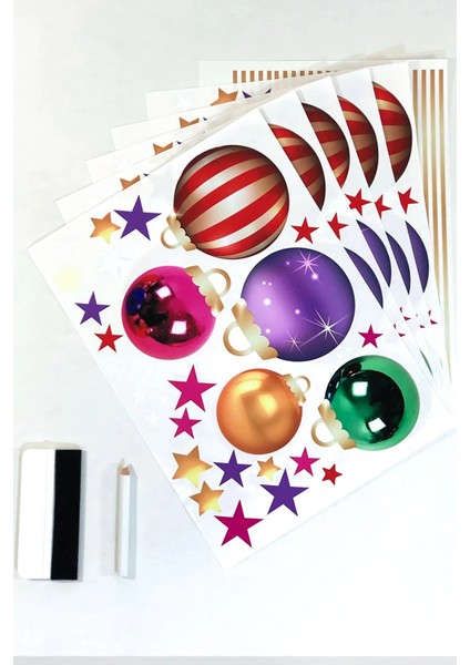 Yeni Yıl Merry Christmas Parti Malzemeleri Cam Duvar Sticker Setleri fiyatları