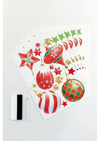 Yeni Yıl Merry Christmas Parti Malzemeleri Cam Duvar Sticker Setleri fiyatları