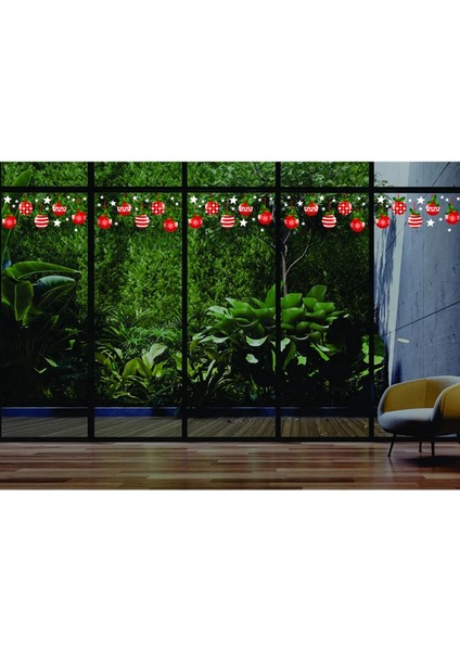 Yeni Yıl Merry Christmas Parti Malzemeleri Cam Duvar Sticker Setleri