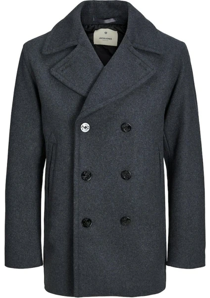 Jack & Jones Blucaptaın Wool Pea Coat Erkek Kaşe Kaban 12239479