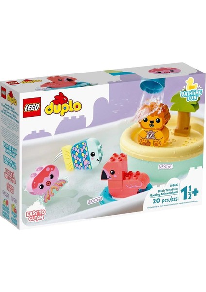 10966 Lego® Duplo® Banyo Zamanı Eğlencesi: Yüzen Hayvan Adası, 20 Parça, +1,5 Yaş