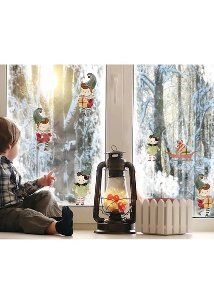 Merry Christmas Şirin Figürler Yılbaşı Sticker Setleri - Yılbaşı Seti