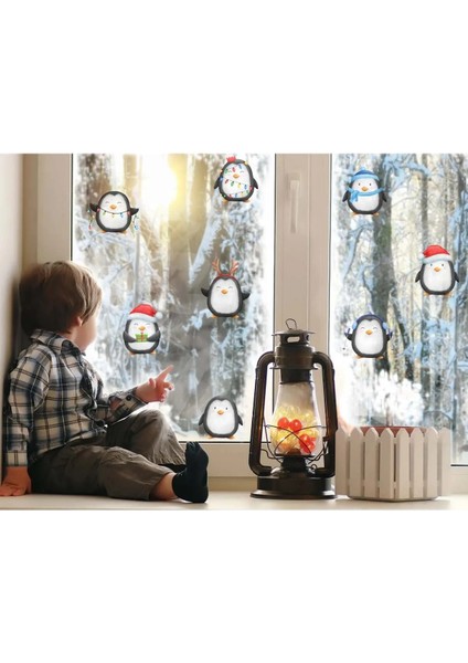 Merry Christmas Şirin Figürler Yılbaşı Sticker Setleri - Yılbaşı Seti