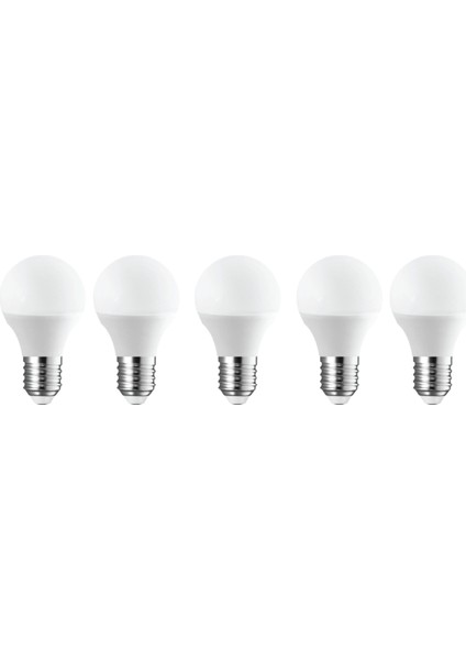 6W Dekoratif LED Top Ampul Buji 5'li Paket Beyaz Işık E27 Duylu Küçük Ampul Kalın Duy